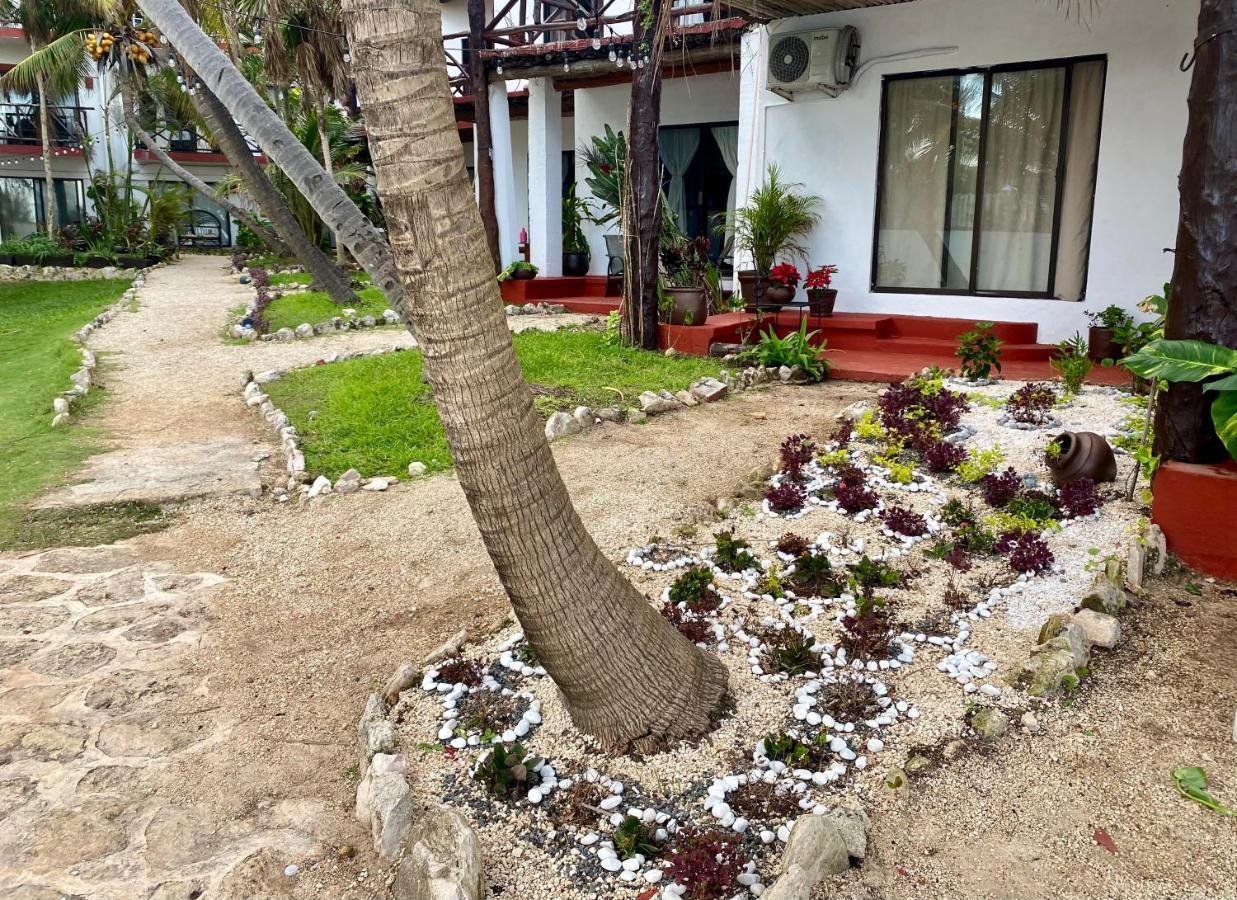 Casa Caribe 칸쿤 외부 사진 A garden at a hotel in Cancun, Mexico